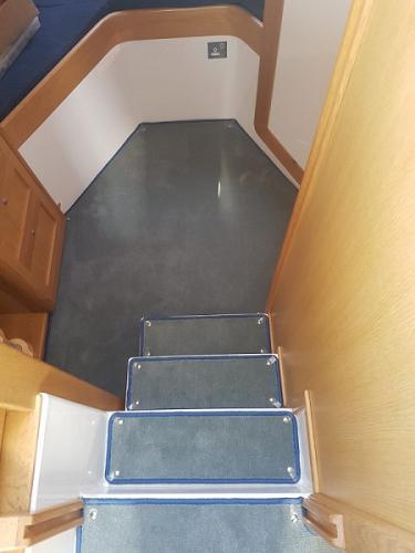 Interior carpet on a fishing boat in Portsmouth